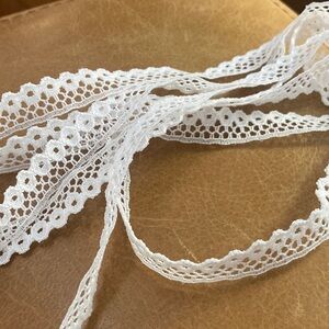 Elegant White poly Lace Trim 4 feet like new but vintage